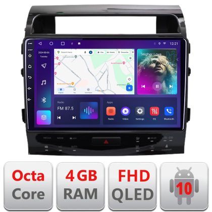 Navigatie Toyota Land Cruiser V8 L200 2009-2020 dedicata Android QLED octa core 4+64 4G DSP FHD carplay android auto radio gps internet Android kit-381-type-b+EDT-E310v3