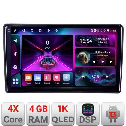 Navigatie Fiat Tipo 2015-2021 A-TIPO  4+64 InCell Display 1K Android Waze USB Navigatie Internet Youtube Radio