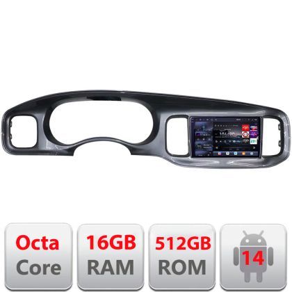 Navigatie Dodge Charger 2011-2014  Qled 2K Octa Core 16+512GB LTE 4G DSP Wifi 5Ghz android auto carplay radio gps internet kit-charger+EDT-E809-2K