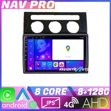 Navigatie VW Touran 2003 2009 clima automata KIT touran2 EDOTEC-LITE Android Ecran 720P Octa Core 8 128 Carplay
