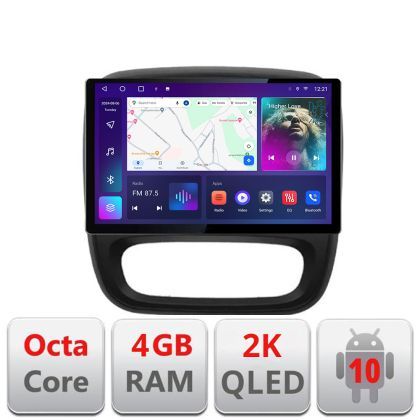 Navigatie dedicata Renault Trafic 2014-2017 N-rt09 Edonav ecran 13" 2K 4+32 Android Waze USB Navigatie 4G 360 Toslink Youtube V2