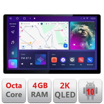 Navigatie Renault Trafic 2008-2012 Quad Core Edonav ecran 13" 2K 4+32 Android Waze USB Navigatie 4G 360 Toslink Youtube Radio