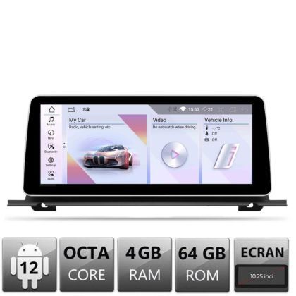 Navigatie BMW Seria 5 F07 GT 2010-2011 cu ecran CIC Android ecran 10.25" 4+64 4G BT
