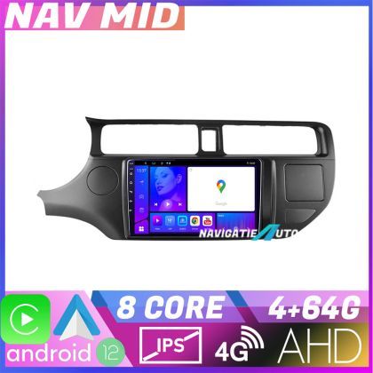 Navigatie Kia Rio 2011 2013 KIT 204 EDOTEC-LITE Android Ecran 720P Octa Core 4 64 Carplay