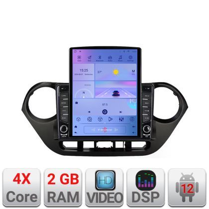 Navigatie Hyundai I10 2013-2019 K-HY38 ecran tip TESLA 9.7" cu Android Radio Bluetooth Internet GPS WIFI 2+32 DSP Quad