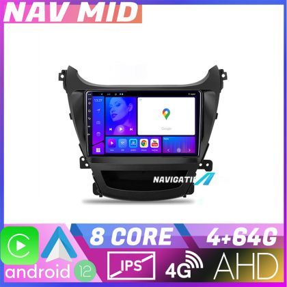 Navigatie Hyundai Elantra 2013 2015 KIT 359 EDOTEC-LITE Android Ecran 720P Octa Core 4 64 Carplay