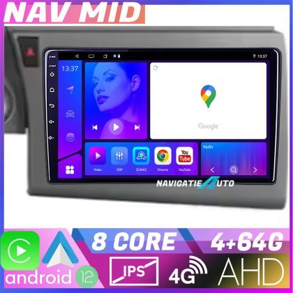Navigatie Audi A6 C6 2004-2010 Octa Core EDOTEC-LITE Android Ecran 720P Octa Core 4+64 Carplay  Android auto