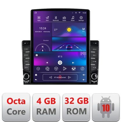 Navigatie dedicata Citroen DS5  dedicata Ouad core 4+32 ecran vertical 9.7" DSP 360 FHD AHD Android radio gps internet  KIT-ds4+EDT-E709