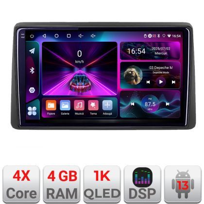 Navigatie Dacia Duster dupa 2019 A-199 4+64 InCell Display 1K Android Waze USBNavigatie Internet Youtube Radio V1