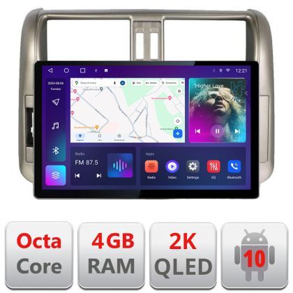 Navigatie dedicata Toyota Prado 2010-2013 N-347 Edonav ecran 13" 2K 4+32 Android Waze USB Navigatie 4G 360 Toslink Youtube Rad