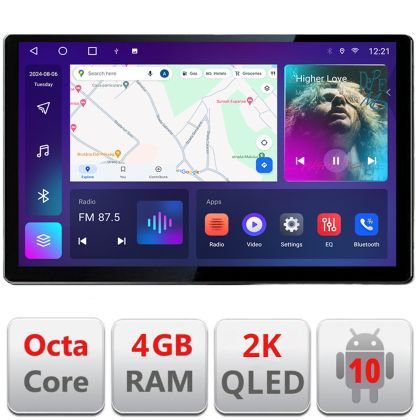 Navigatie dedicata Eclipse Cross 2019- N-eclipse Edonav ecran 13" 2K 4+32 Android Waze USB Navigatie 4G 360 Toslink Youtube Ra