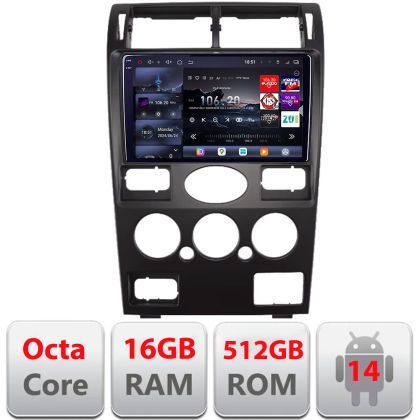 Navigatie Ford Mondeo 2004-2007 Qled 2K Octa Core 16+512GB LTE 4G DSP Wifi 5Ghz android auto carplay radio gps internet kit-mondeo2001+EDT-E809-2K