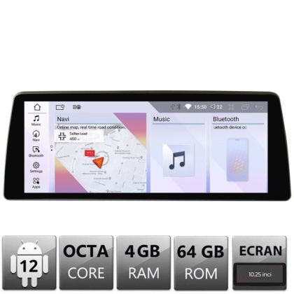 Navigatie BMW Seria 3 E90 2006-2012 fara ecran de fabrica Android ecran 10.25" 4+64 4G BT