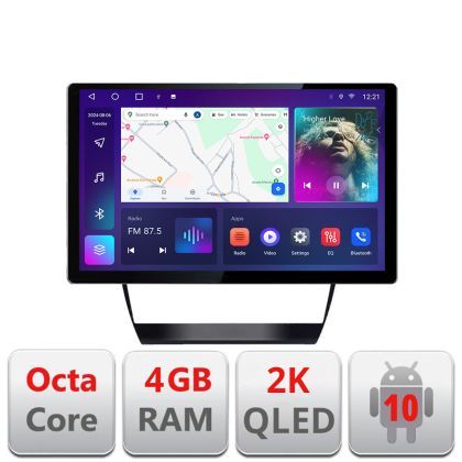 Navigatie dedicata Audi A6 Quad Core N-102 Edonav ecran 13" 2K 4+32 Android Waze USB Navigatie 4G 360 Toslink Youtube Radio KI