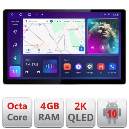 Navigatie dedicata Fiat 500L 2012-2017 N-500L Edonav ecran 13" 2K 4+32 Android Waze USB Navigatie 4G 360 Toslink Youtube Radio