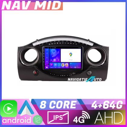 Navigatie Mini intre anii 2004 2006 EDOTEC-LITE Android Ecran 720P Octa Core 4 64 Carplay