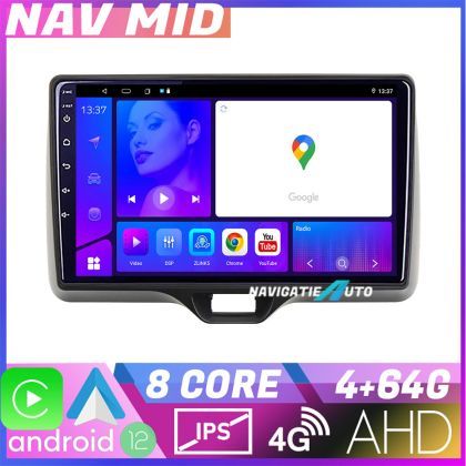 Navigatie Toyota Yaris 2020 EDOTEC-LITE Android Ecran 720P Octa Core 4 64 Carplay