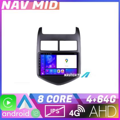 Navigatie Chevrolet Aveo 2010 2013 KIT AVEO10 EDOTEC-LITE Android Ecran 720P Octa Core 4 64 Carplay