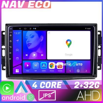 Navigatie Chrysler Jeep NAVTEC Android Ecran 720P Quad Core 2+32 Carplay  Android auto v2