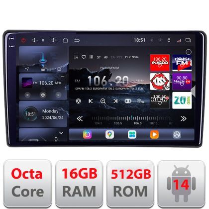 Navigatie VW Touareg 2002-2010 Android radio gps internet 8 core QLED 2K 16+512GB 360 Edotec