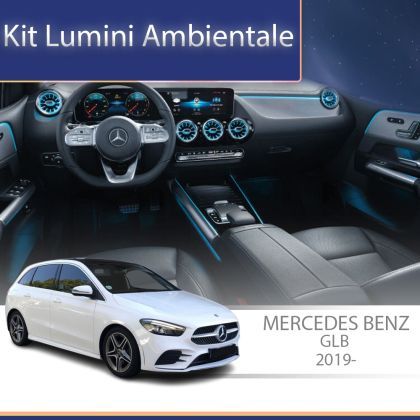 Lumini Ambientale trimuri usi picioare Mercedes GLB control pe sistemul original sau telefon