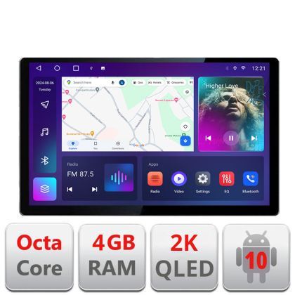 Navigatie dedicata BMW Seria 3 E90 N-095 Edonav ecran 13" 2K 4+32 Android Waze USB Navigatie 4G 360 Toslink Youtube Radio KIT-