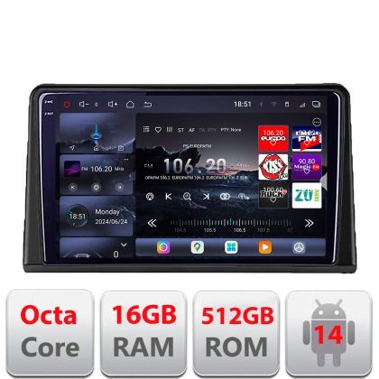 Navigatie Renault Express 2020+ Android radio gps internet 8 core QLED 2K 16+512GB 360 Edotec
