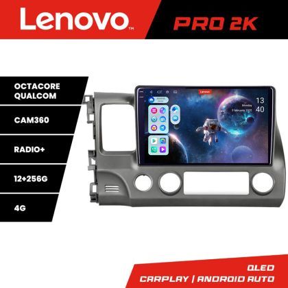 Navigatie Honda Civic Sedan Lenovo Kit-044 8 core QLED 2K 12+256 360 Android Waze USB Navigatie Internet Youtube Radio