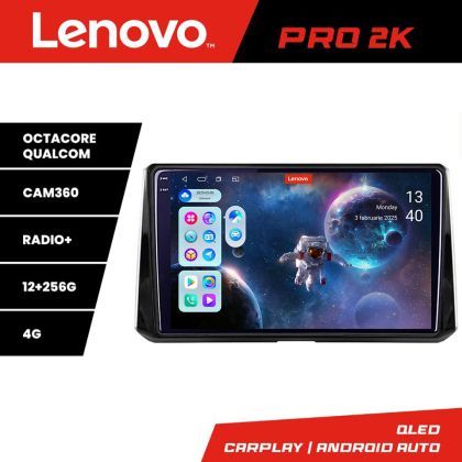 Navigatie Toyota Corolla 2019- Lenovo Kit-388-levin 8 core QLED 2K 12+256 360 Android Waze USB Navigatie Internet Youtube Radio
