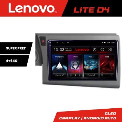 Navigatie Audi A6 C6 2004-2010 Lenovo QLED 1K 4+64 WIFI 5Ghz carplay android auto Android kit-a6-c6+EDT-LITE-D4-9-4+64