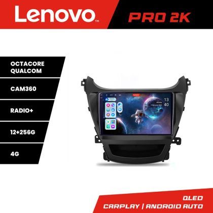 Navigatie Hyundai Elantra 2013-2015 Lenovo Kit-359 8 core QLED 2K 12+256 360 Android Waze USB Navigatie Internet Youtube Radio