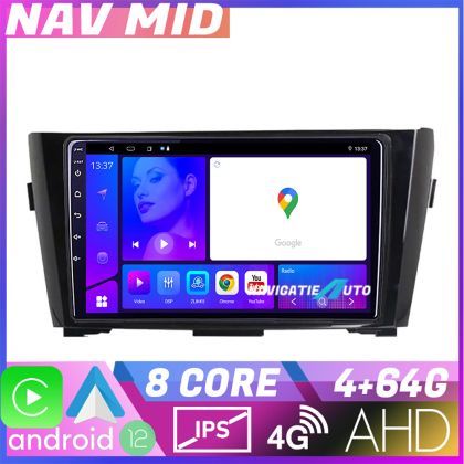 Navigatie Nissan Qashqai Octa Core EDOTEC-LITE Android Ecran 720P Octa Core 4+64 Carplay  Android auto
