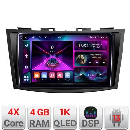 Navigatie Suzuki Swift 2010-2017 A-179  4+64 InCell Display 1K Android Waze USB Navigatie Internet Youtube Radio