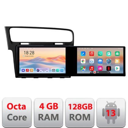 Navigatie VW Golf 7 Kit-491 Edotec 2 ecrane  8 core 4+128 21.6 inch Incell android Wifi 5Ghz gps internet