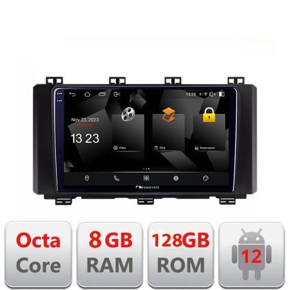 Navigatie Toyota Auris 2013-2018 Android Octa Core Qualcomm 2K Qled 8+128 DTS DSP 360 4G Optical