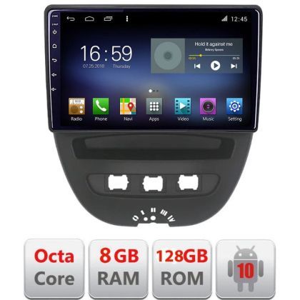 Navigatie Citroen C1 Peugeot 107 Toyota Aygo 2005-2014 Android radio gps internet  Octa Core 8+128 LTE KIT-C1+EDT-E610 v1