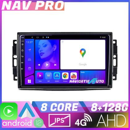 Navigatie Chrysler Jeep KIT 202 EDOTEC-LITE Android Ecran 720P Octa Core 8 128 Carplay v3