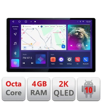 Navigatie dedicata Audi A4 B6 Quad Core N-050 Edonav ecran 13" 2K 4+32 Android Waze USB Navigatie 4G 360 Toslink Youtube Radio