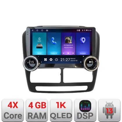 Navigatie Fiat Doblo 2010-2017 si Opel Combo 2010-2017  Edotec  4+64 10.5 inch Incell 1K android Wifi 5Ghz gps internet  Kit-DOBLO10