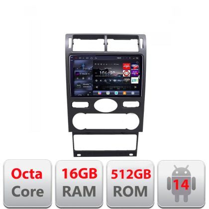 Navigatie Ford Mondeo intre anii 2004-2007 Android radio gps internet 8 core QLED 2K 16+512GB 360 Edotec