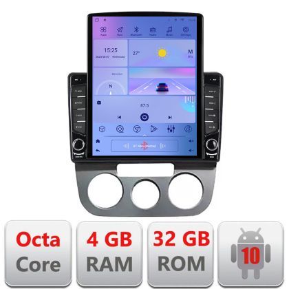 Navigatie VW Golf 5 2004-2010 clima manuala Android radio gps internet  Octa Core 4+64 LTE KIT-golf5-manual+EDT-E709