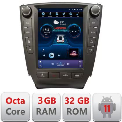 Navigatie Lexus IS 2005-2012 Lenovo Tesla Qled 9.7" Octacore 3Gb RAM 32Gb 4G DSP Carplay Android Auto Bluetooth
