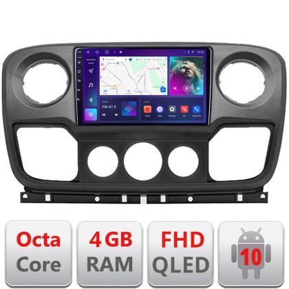Navigatie Opel Movano, Renault Master 2010-2021 Android Ecran QLED octa core 4+64 carplay android auto KIT-movano+EDT-E310V3 v2