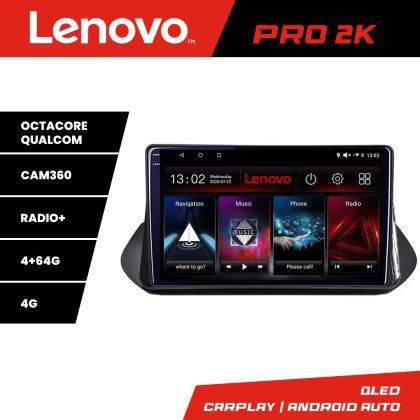 Navigatie Nissan X-trail 2021- Lenovo Qled 2K Octa Core 4+64 360 DSP carplay android auto radio gps internet kit-x-trail-2021+PRO-2K-10-4+64