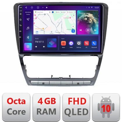 Navigatie Skoda Octavia 2 2005-2013 B-005 Android Ecran QLED octa core 4+64 carplay android auto KIT-005+EDT-E310V3