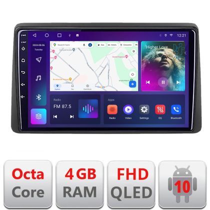 Navigatie Opel Movano Renault Master 2020-  Android Ecran QLED octa core 4+64 carplay android auto kit-master+EDT-E310V3