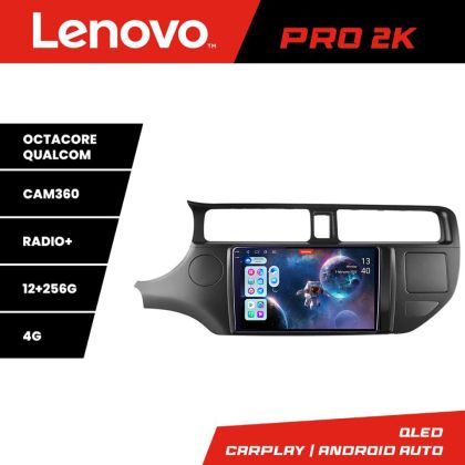 Navigatie Kia Rio 2011-2013 Lenovo Kit-204 8 core QLED 2K 12+256 360 Android Waze USB Navigatie Internet Youtube Radio