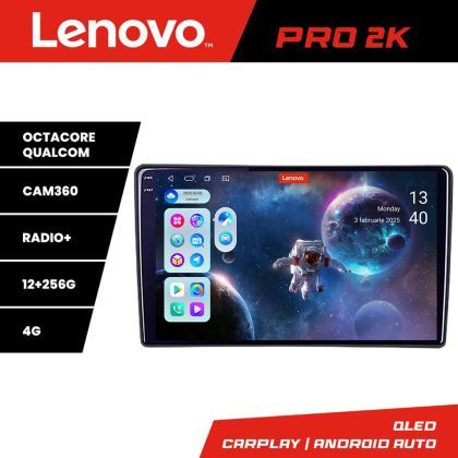 Navigatie universala 2din-1 8 core QLED 2K 12+256 360 Android Waze USB Navigatie Internet Youtube Radio Lenovo