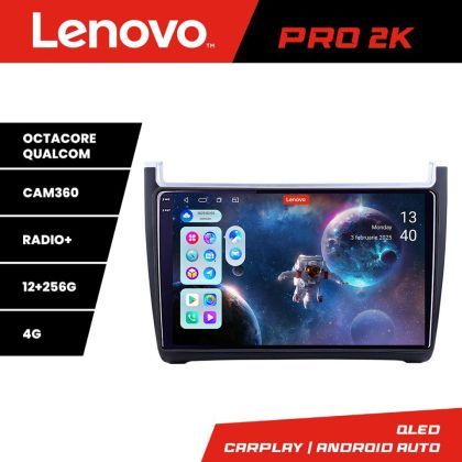 Navigatie VW Polo 2014- Lenovo Kit-655 8 core QLED 2K 12+256 360 Android Waze USB Navigatie Internet Youtube Radio