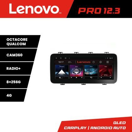 Navigatie Toyota Auris 2013-2017 Lenovo PRO 8+256 12.3 inch qled android 4G DSP gps internet  Kit-auris15+kit-toyota-universal